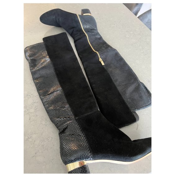 Michael Kors Black Suede Boots - Picture 7 of 9